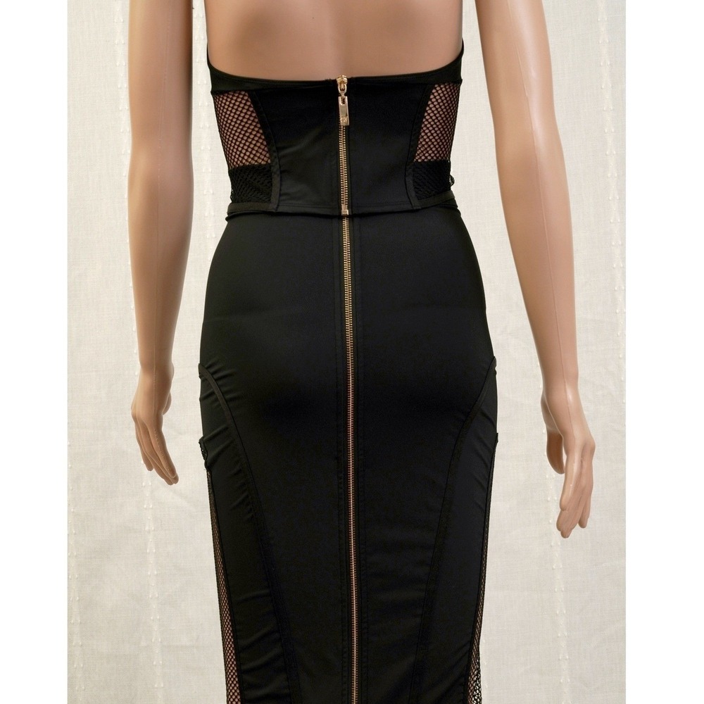 Honey Birdette Tash 2 Piece Set Black Halter Top & Midi Skirt‎ - Picture 5 of 9